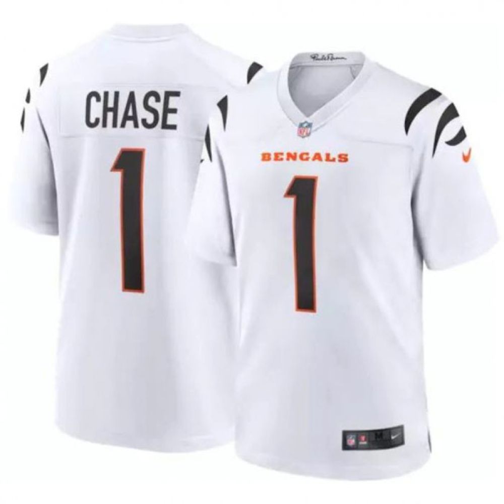 Camisa FUSE Limited Cincinnati Bengals Branca - Ja'Marr Chase #1