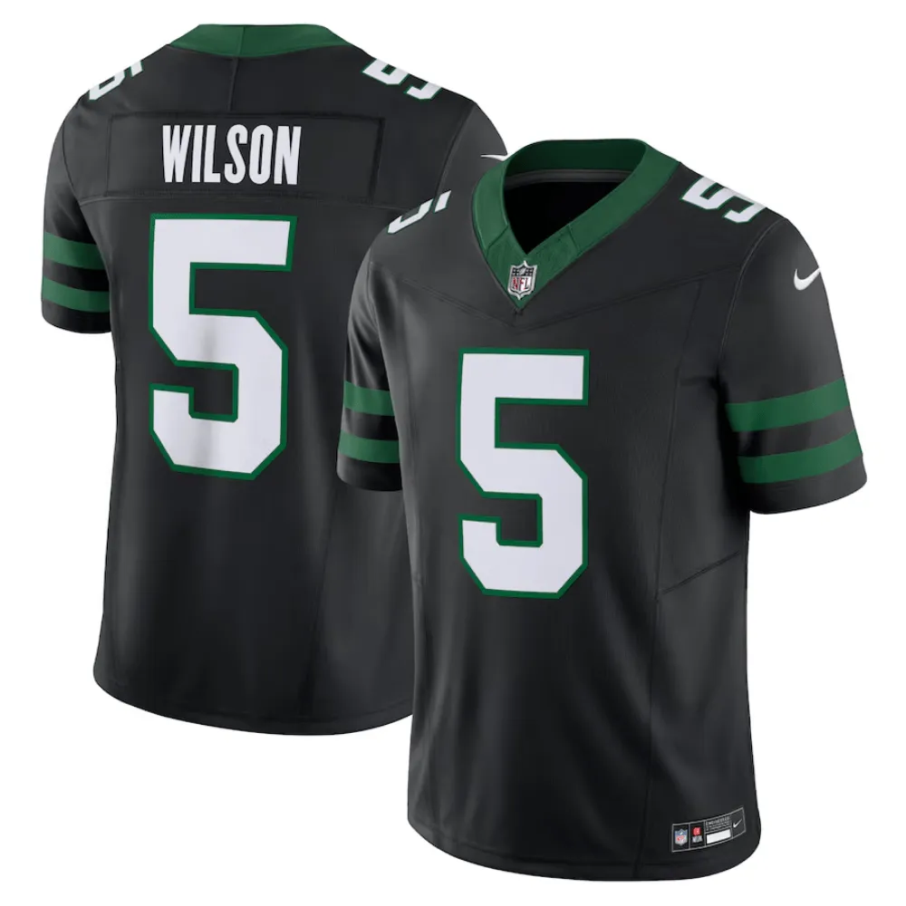 Camisa FUSE Limited New York Jets Preta - Garrett Wilson #5