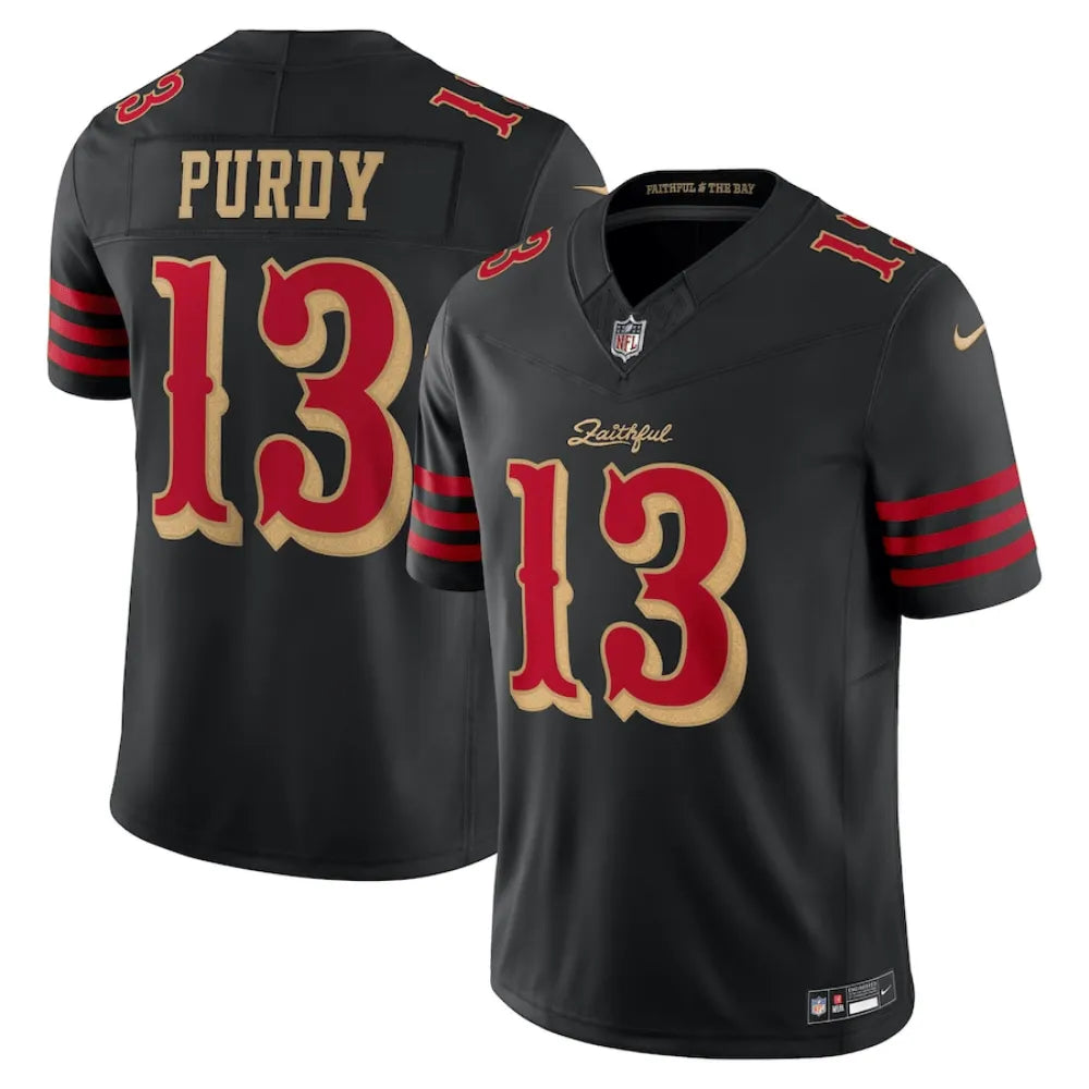 Jersey FUSE Limited San Francisco 49ers Rivalries Black - Brock Purdy #13