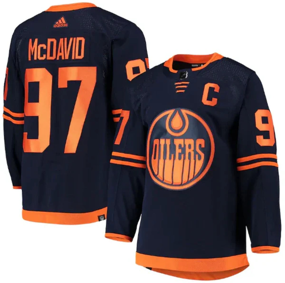 Jersey Fan Edmonton Oilers Navy Blue - Connor McDavid #97