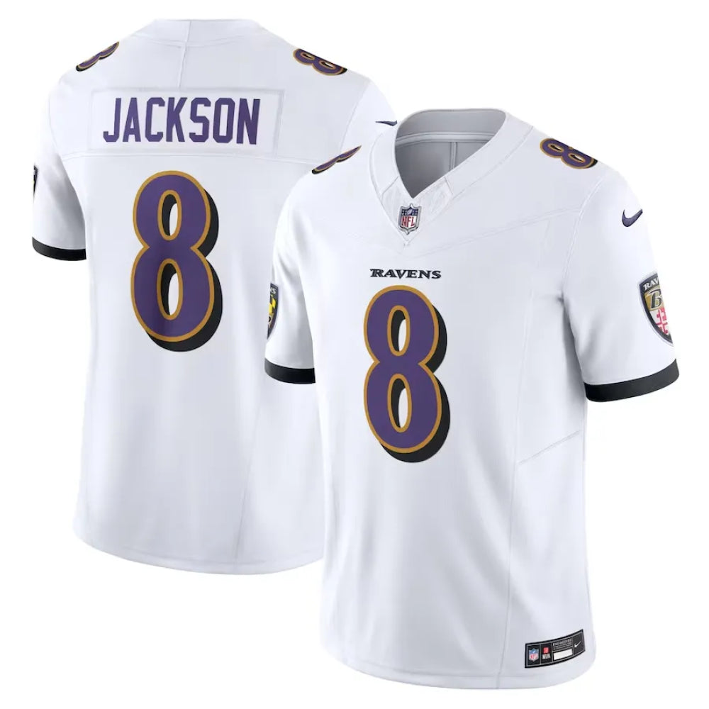 Jersey FUSE Limited Baltimore Ravens White - Lamar Jackson #8