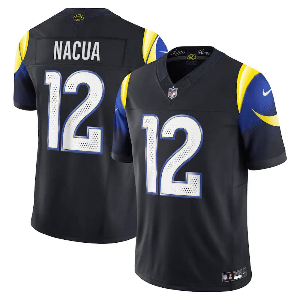 Camisa FUSE Limited Los Angeles Rams Preta - Puka Nacua #12