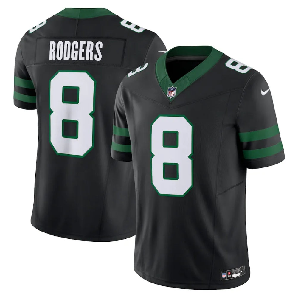 Jersey FUSE Limited New York Jets Black - Aaron Rodgers #8