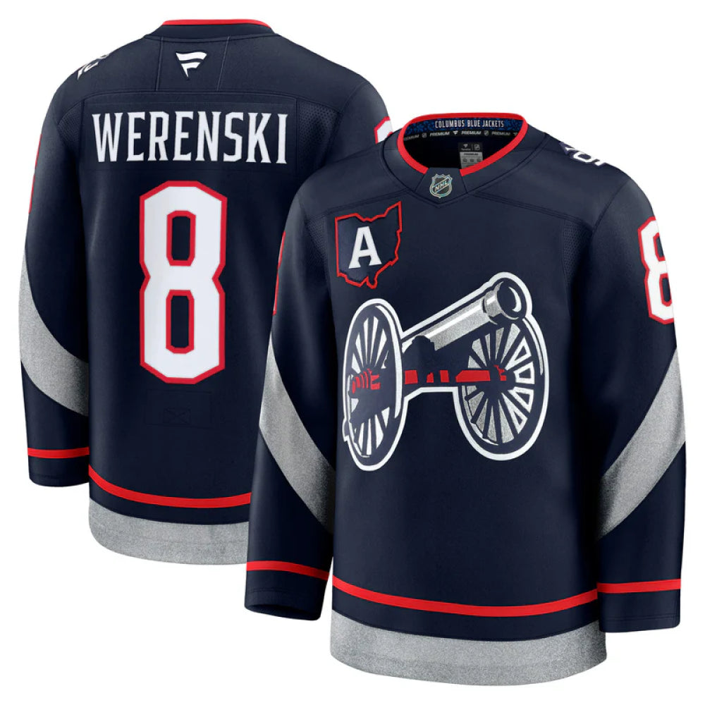 Jersey Fan Columbus Blue Jackets Blue - Zach Werenski #8
